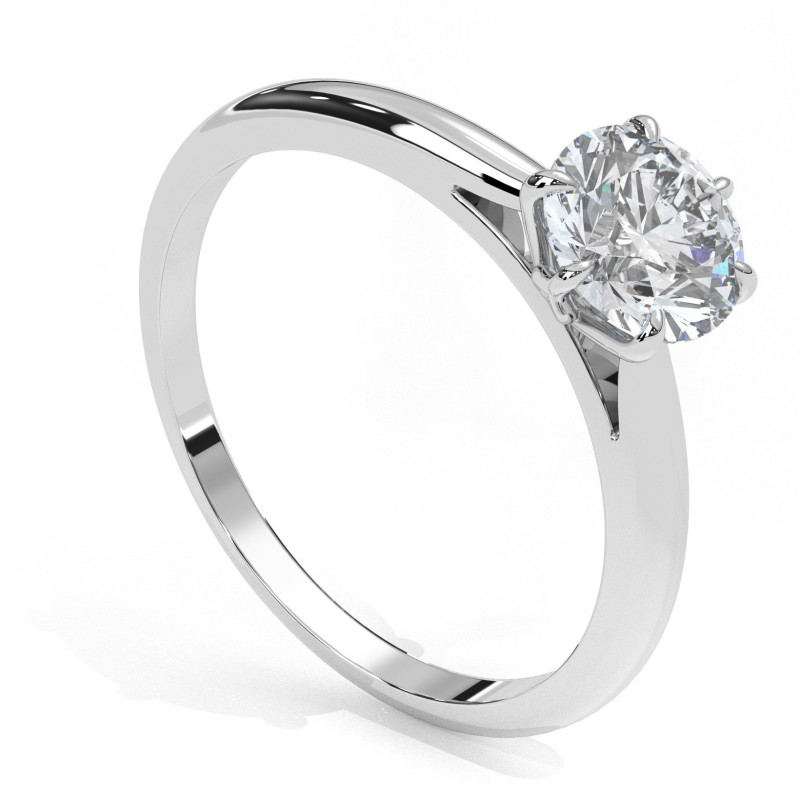 Pierścionek z diamentem od 0.30ct do 1.0ct z platyny [P02030103P]