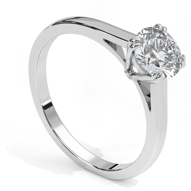 Pierścionek z diamentem od 0.30ct do 1.0ct z platyny [P02040103P]