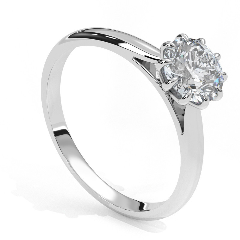 Pierścionek z diamentem od 0.30ct do 1.0ct z platyny [P02050103P]