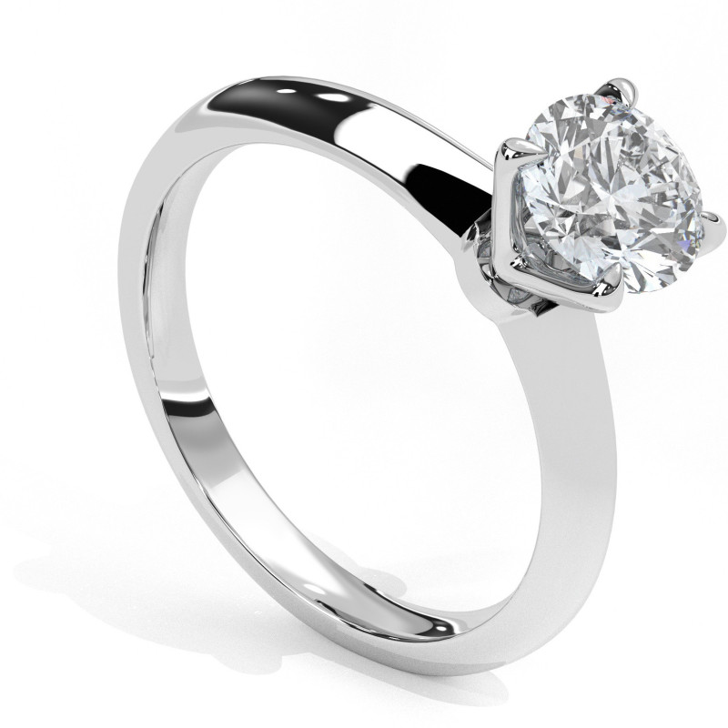 Pierścionek z diamentem od 0.30ct do 1.0ct z platyny [P02070103P]
