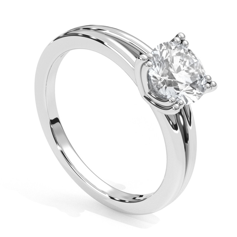 Pierścionek z diamentem od 0.30ct do 1.0ct z platyny [P04010103P]